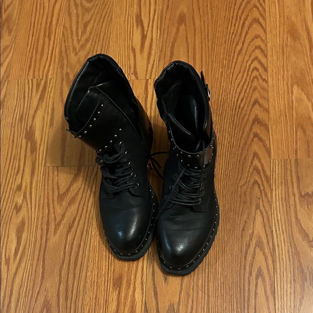 U.S. Polo Assn. Black Combat Boots